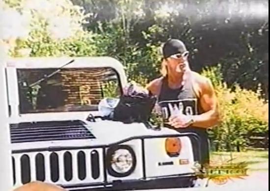 Luger's evidence that Hogan is a real bad guy. He drove the HUMMER! 